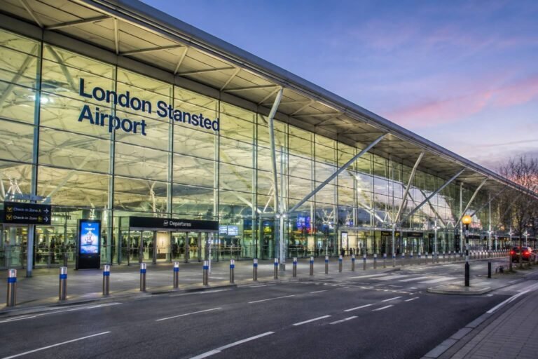 London Stansted Airport terminal for transfers from Leicester