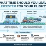what time should you leave leicester for your flight