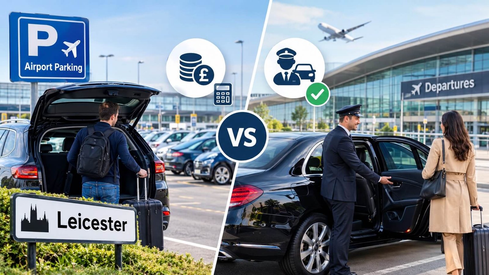 airport parking vs pre booked transfer leicester transito